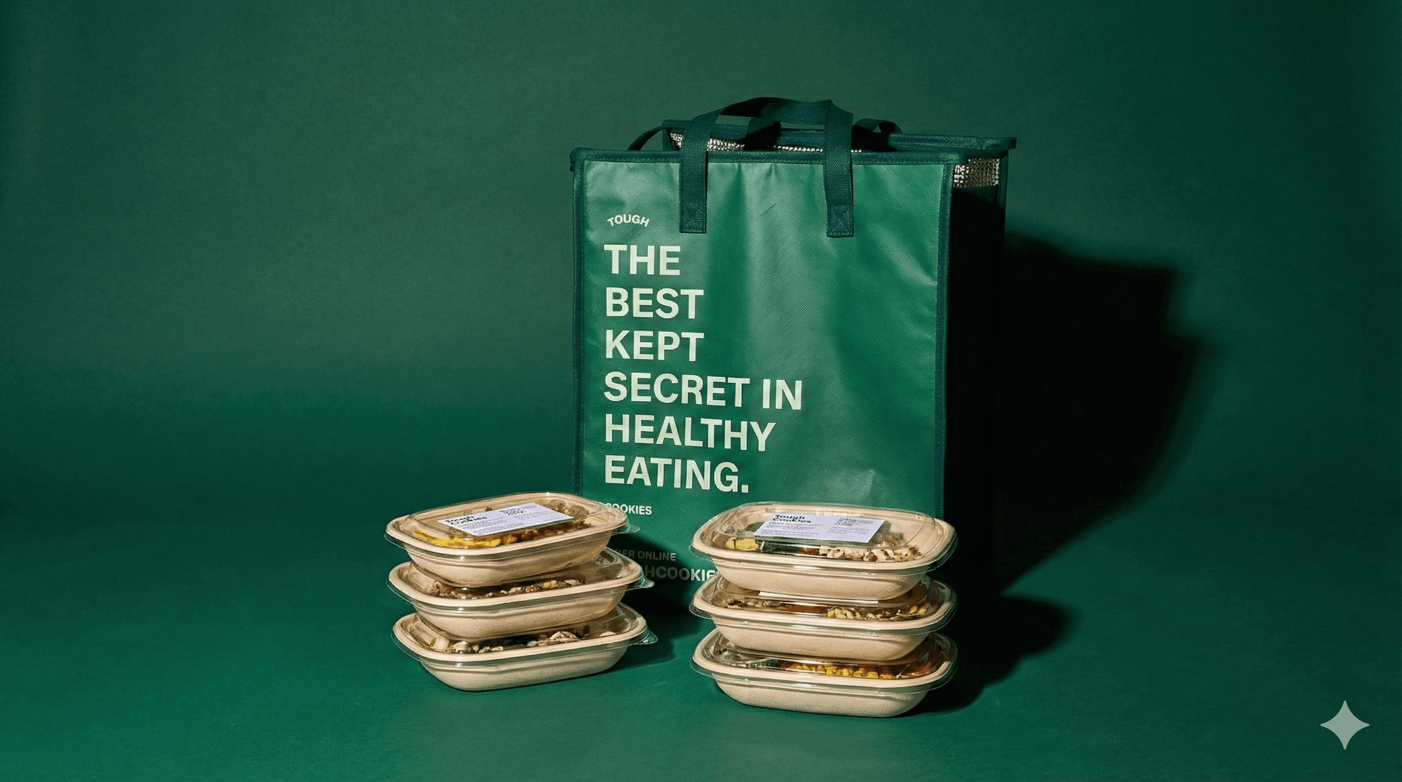 Tough Cookies delivery tote with meals