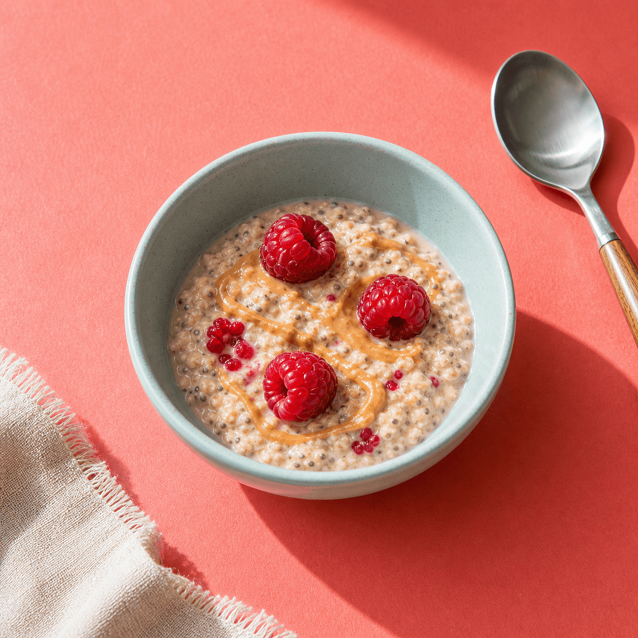 Raspberry Peanut Butter Overnight Oats