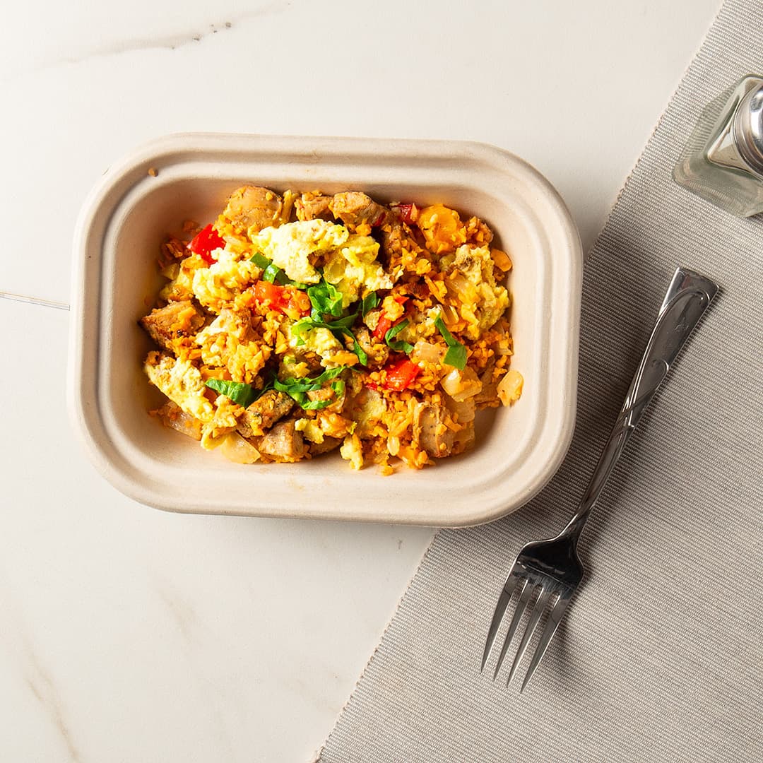 Sweet Potato Sausage Breakfast Scramble