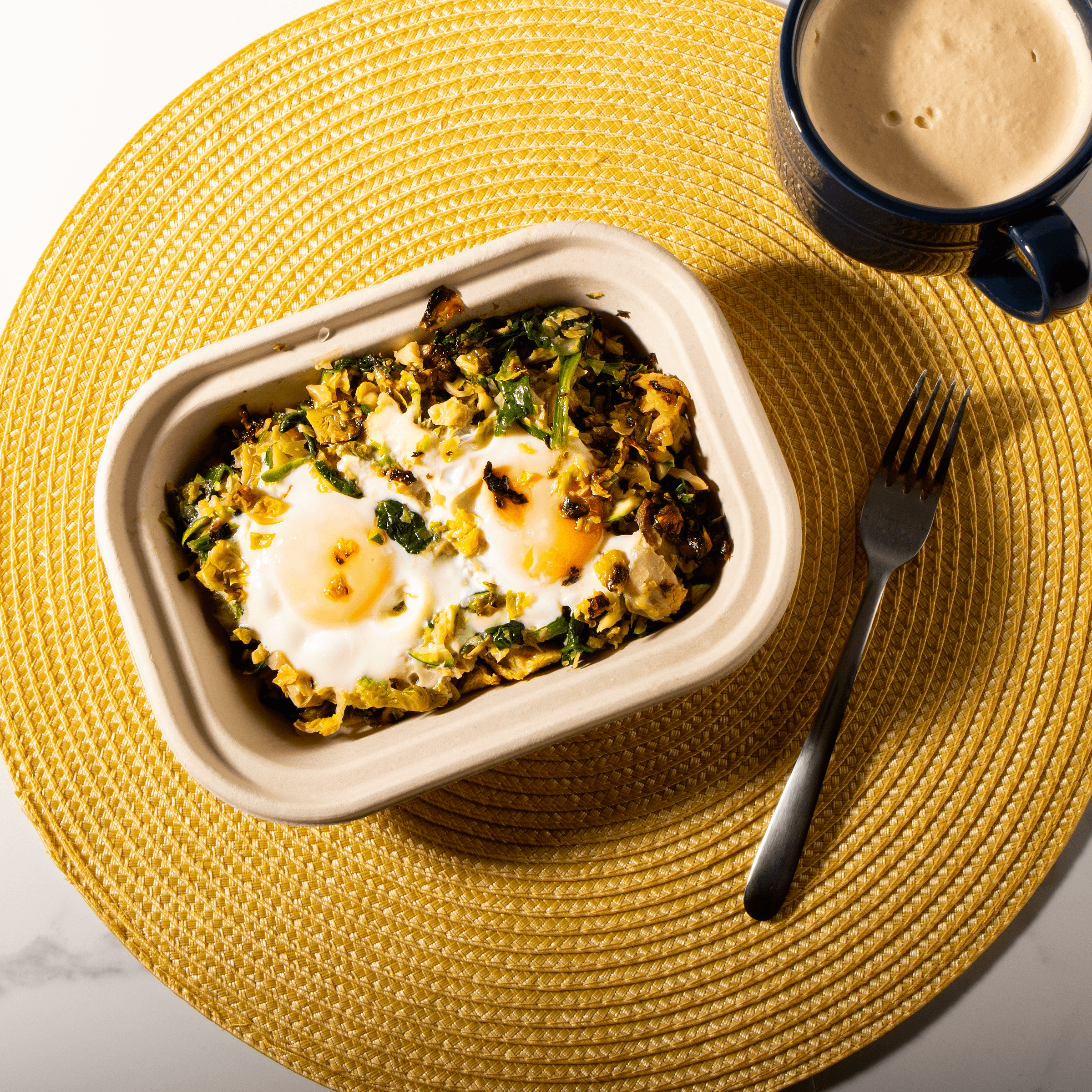 Green Shakshuka with Poached Eggs