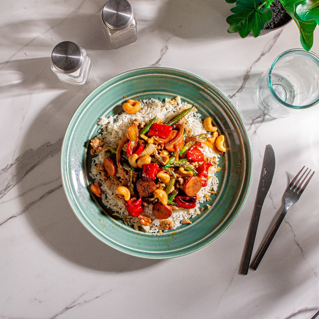 Sesame Chicken and Green Bean Stir Fry