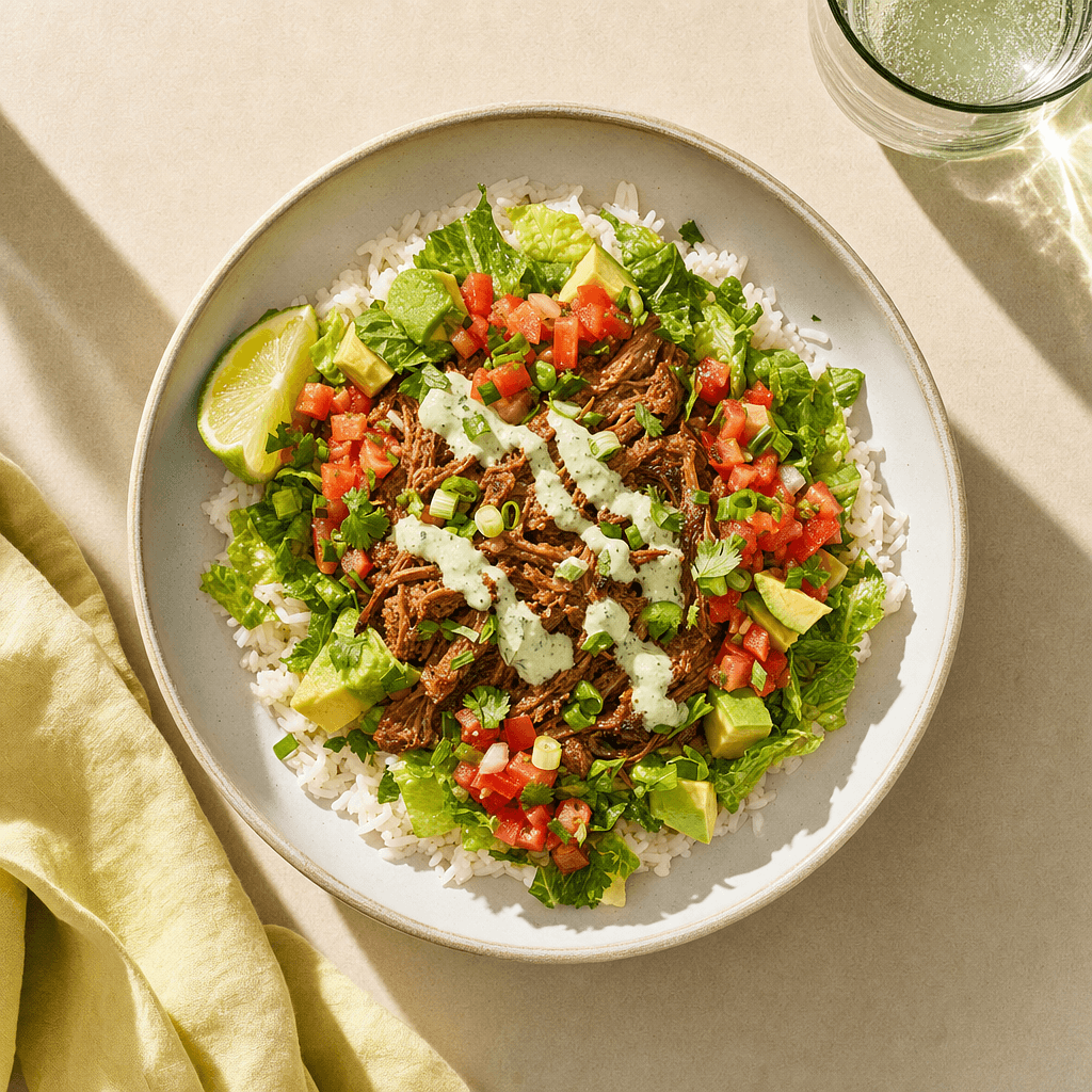 Shredded Beef Taco Bowl