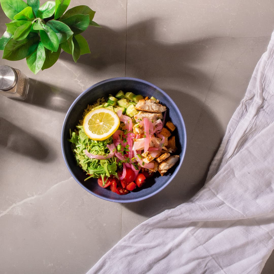 Arugula Herb Chicken Grain Bowl
