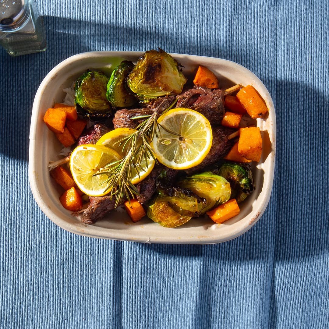 Lemon Rosemary Beef Kabobs