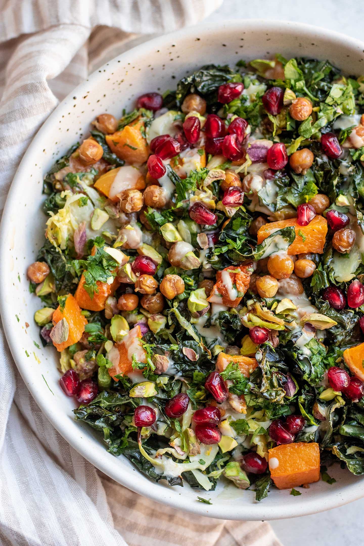 Vegetarian Citrus Tahini Kale Bowl