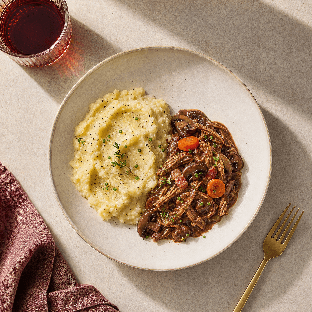 Slow Cooked Coq Au Vin