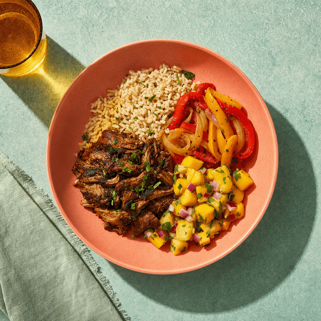 Jerk Pork with Caribbean Salsa