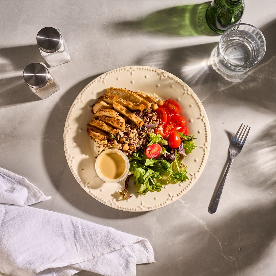 Grilled Chicken and Roasted Cauliflower Bowl