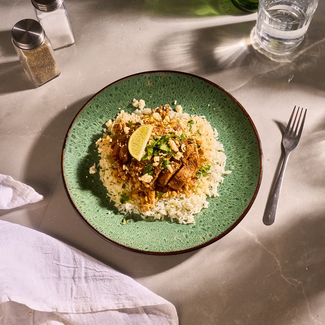 Street Corn Chicken and Rice Bowl