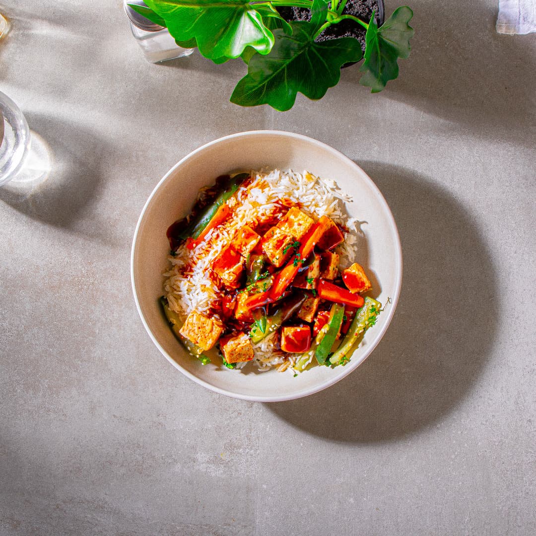 Spicy Tofu Rice Bowl