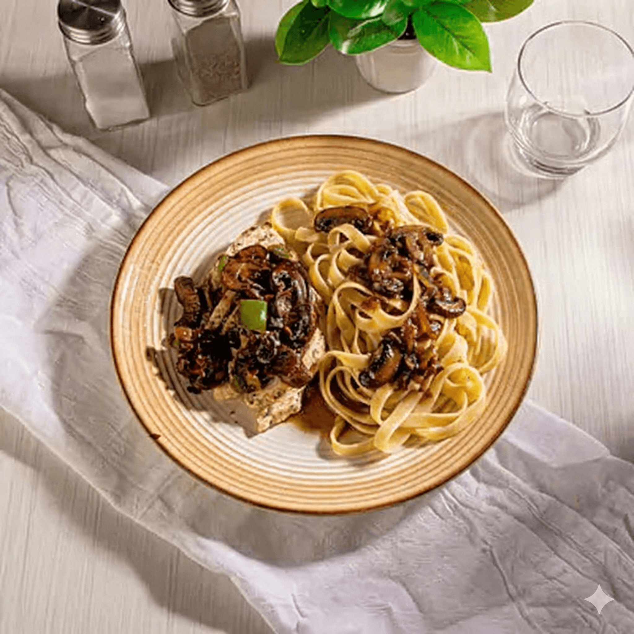 Garlic-Butter Mushroom Chicken