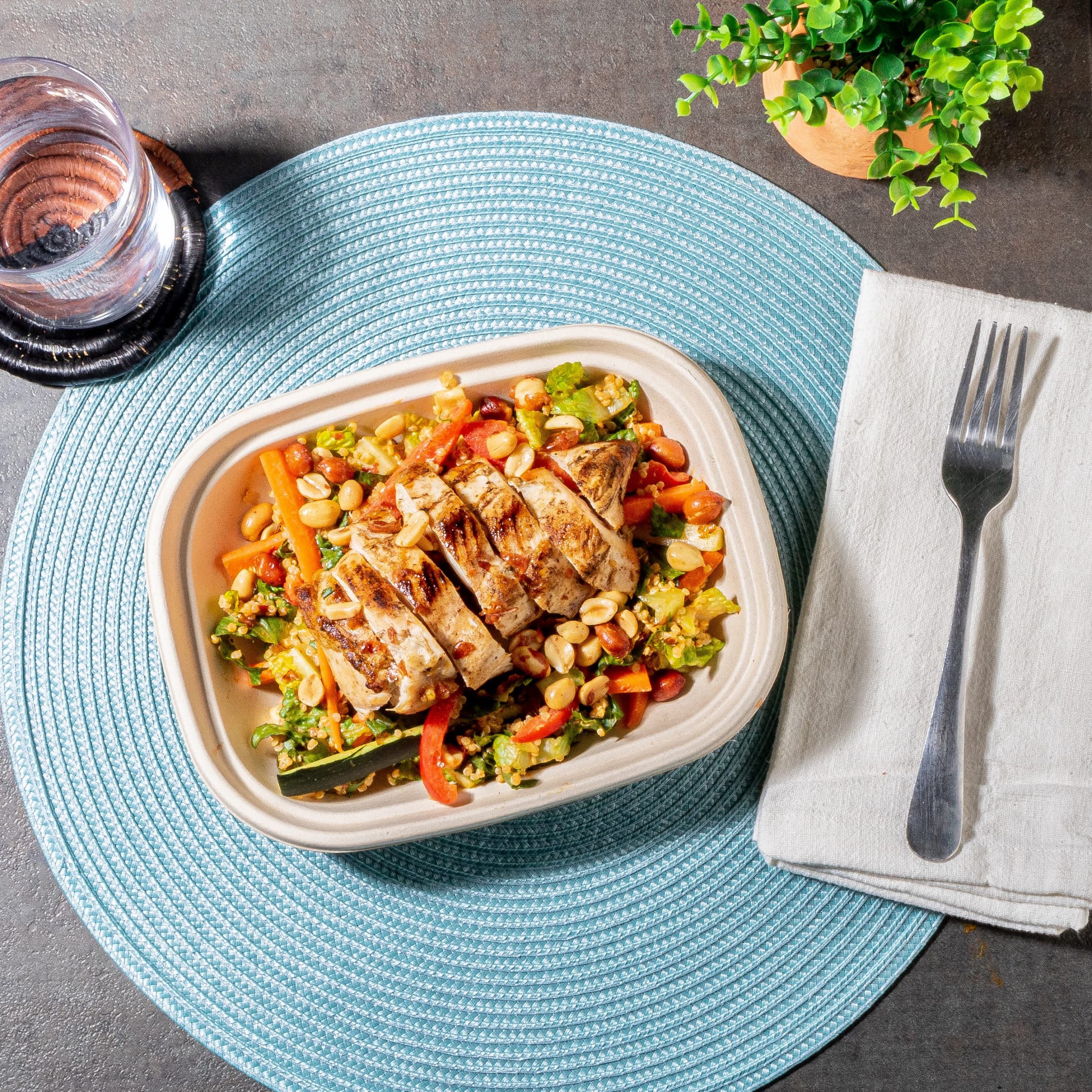 Quinoa Pad Thai Salad with Chicken