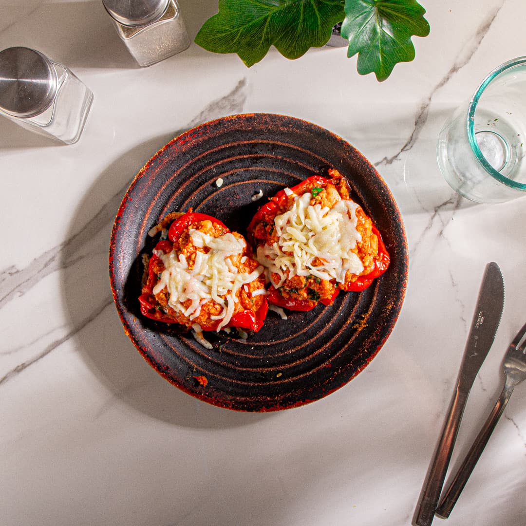 White Bean and Turkey Stuffed Pepper