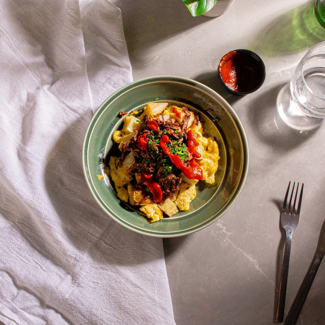 Braised Beef Breakfast Bowl
