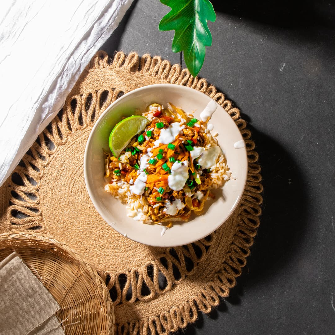 Sweet and Spicy Ground Turkey Bowl
