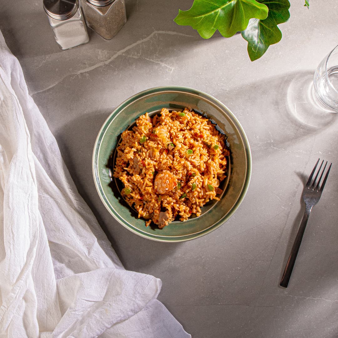 Spanish Rice with Chicken and Shrimp