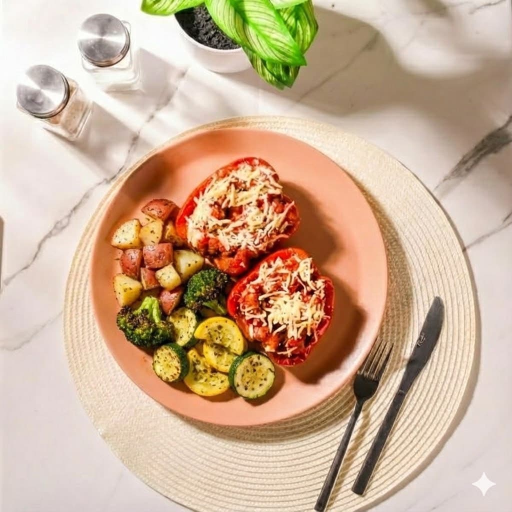 Chicken Parm Stuffed Pepper