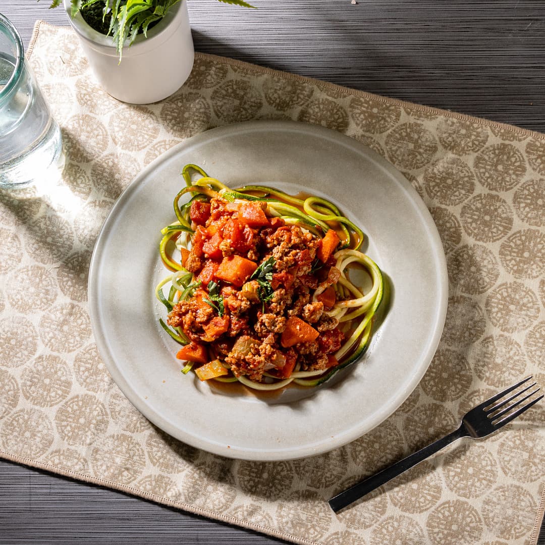 Turkey Bolognese & Zucchini Noodles