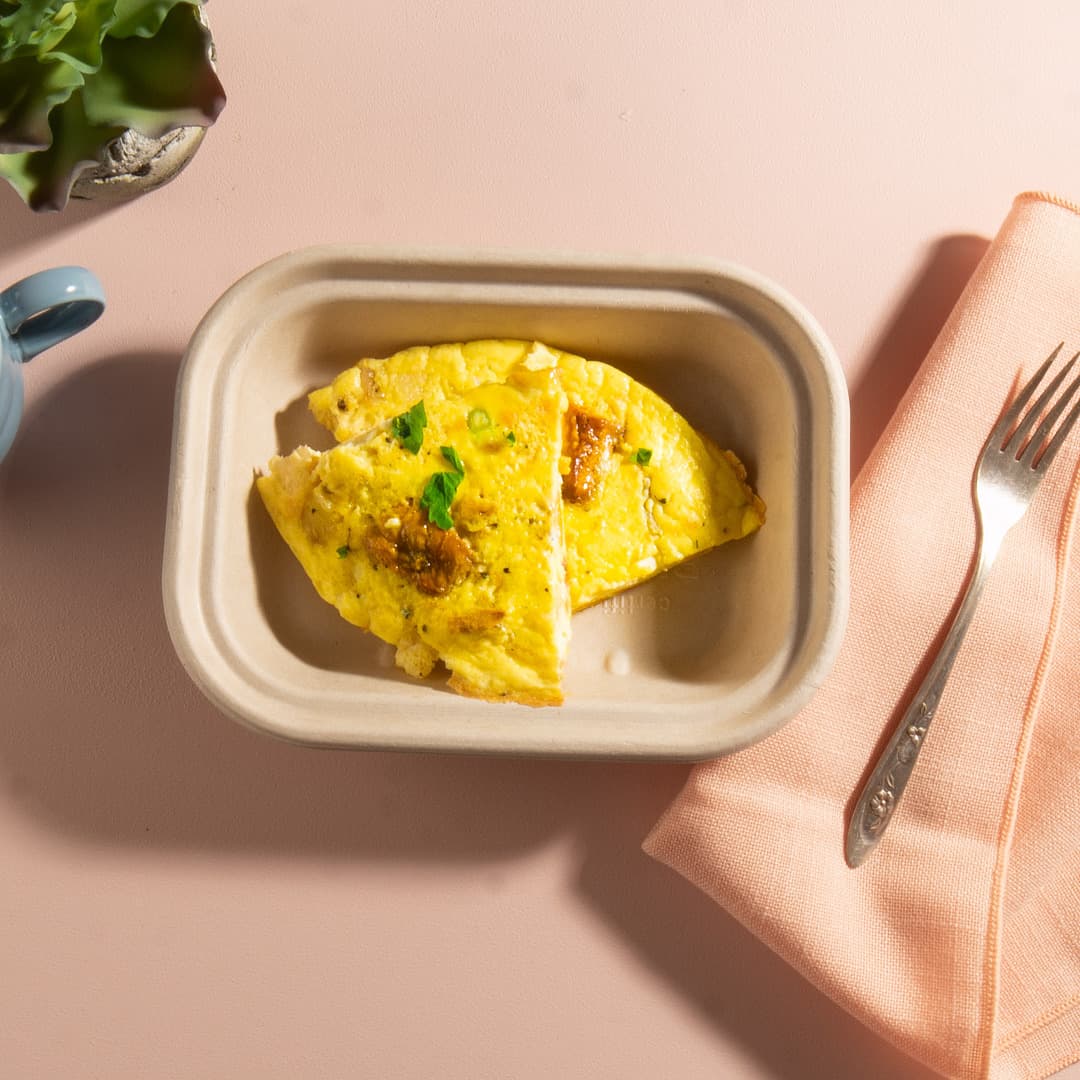 Caramelized Onion, Sweet Potato, and Feta Frittata