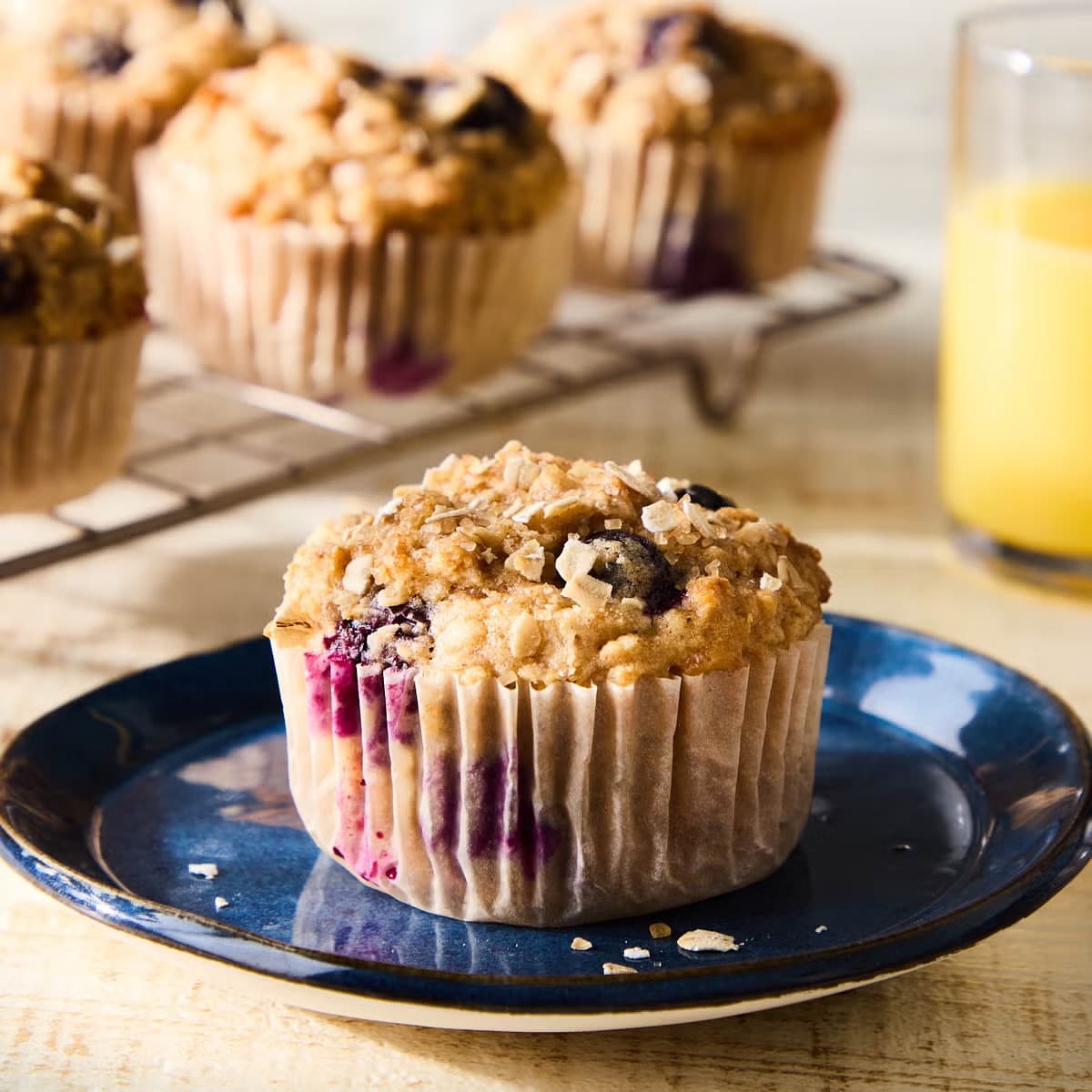 Cottage Cheese Blueberry Muffin