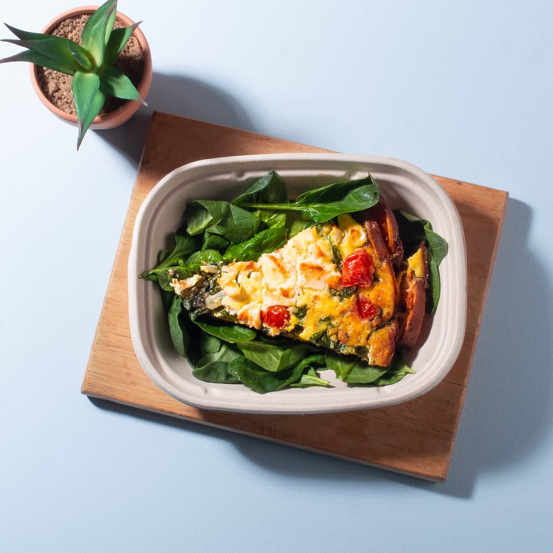 Spinach Goat Cheese Sweet Potato Quiche