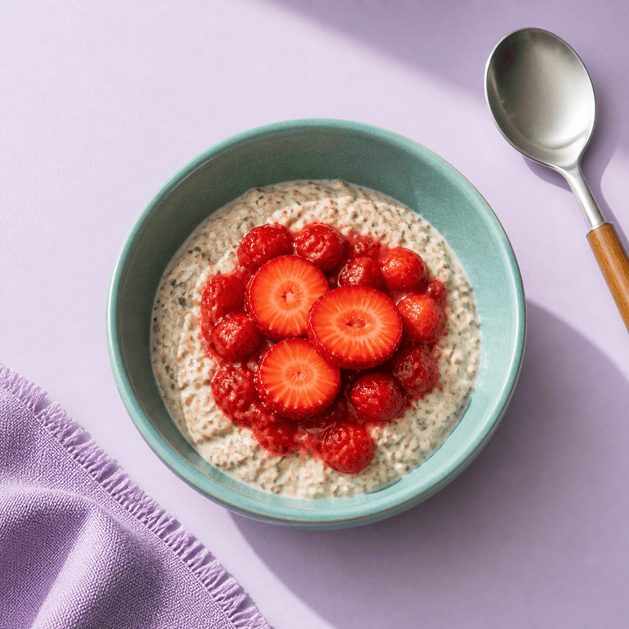 Strawberries and Cream Overnight Oats