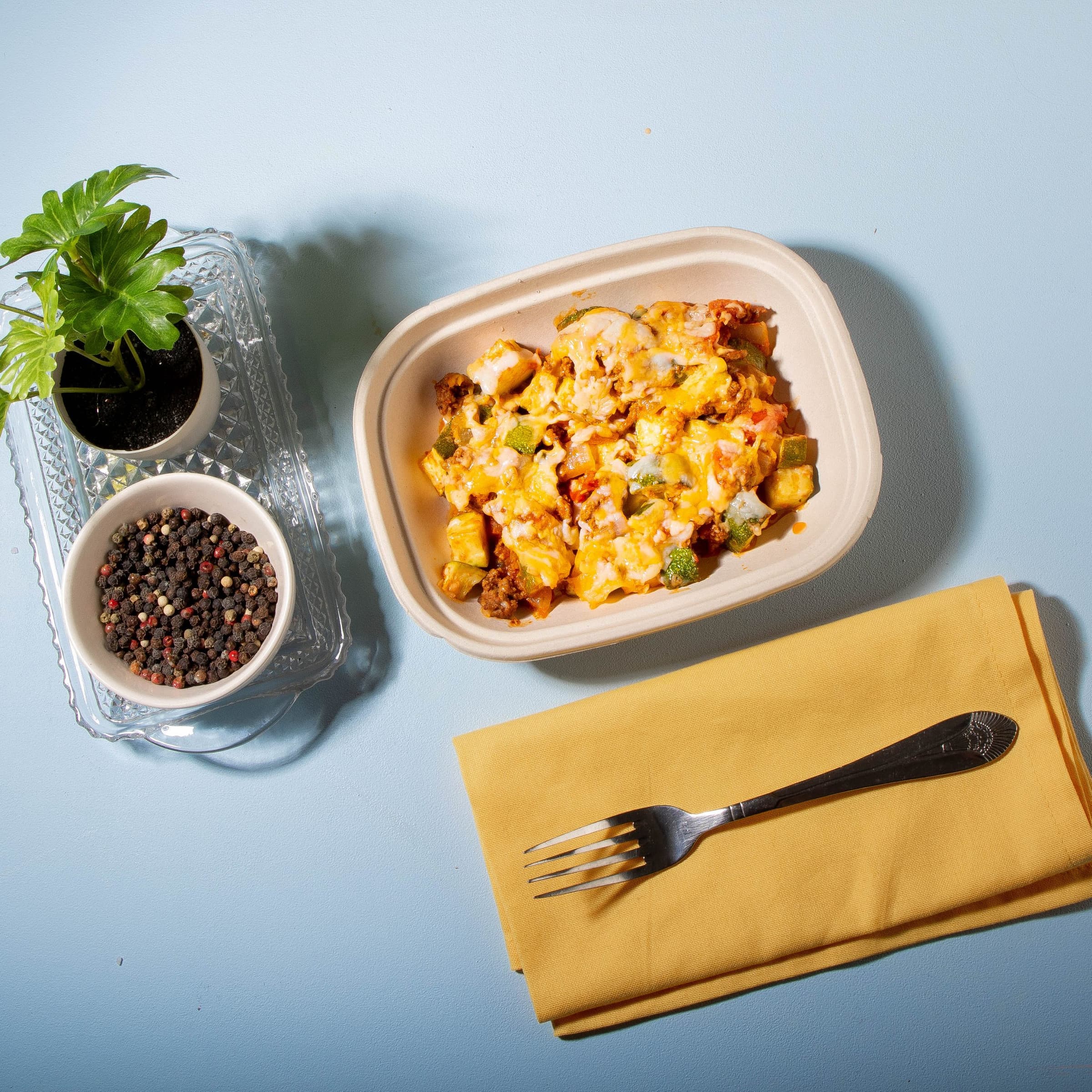 Mexican Cauliflower Rice with seasoned ground turkey