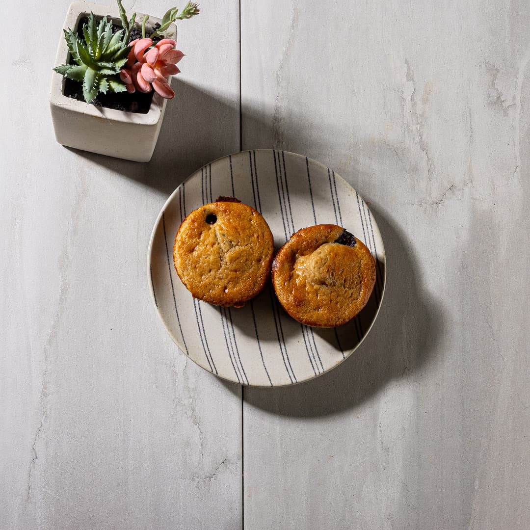 Whole Wheat Protein Blueberry Muffins