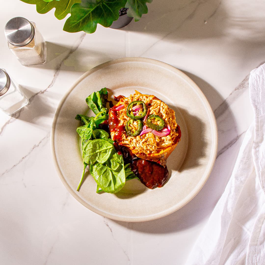 Twice Baked Barbecue Sweet Potatoes