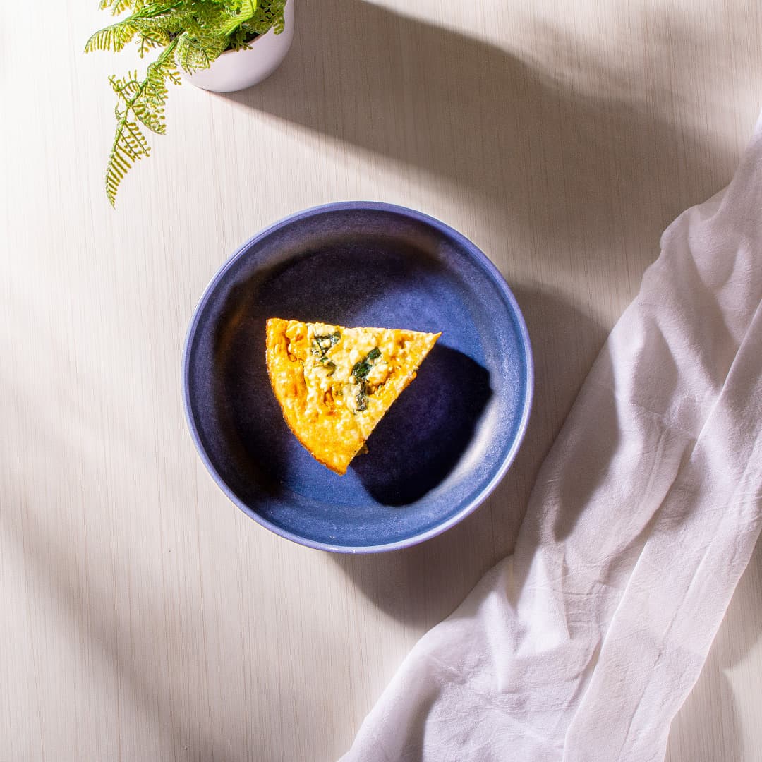 Pumpkin and Spinach Crustless Quiche