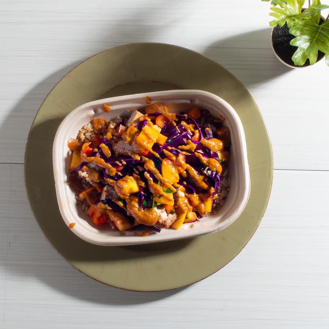 Mango Tofu Rice Bowl