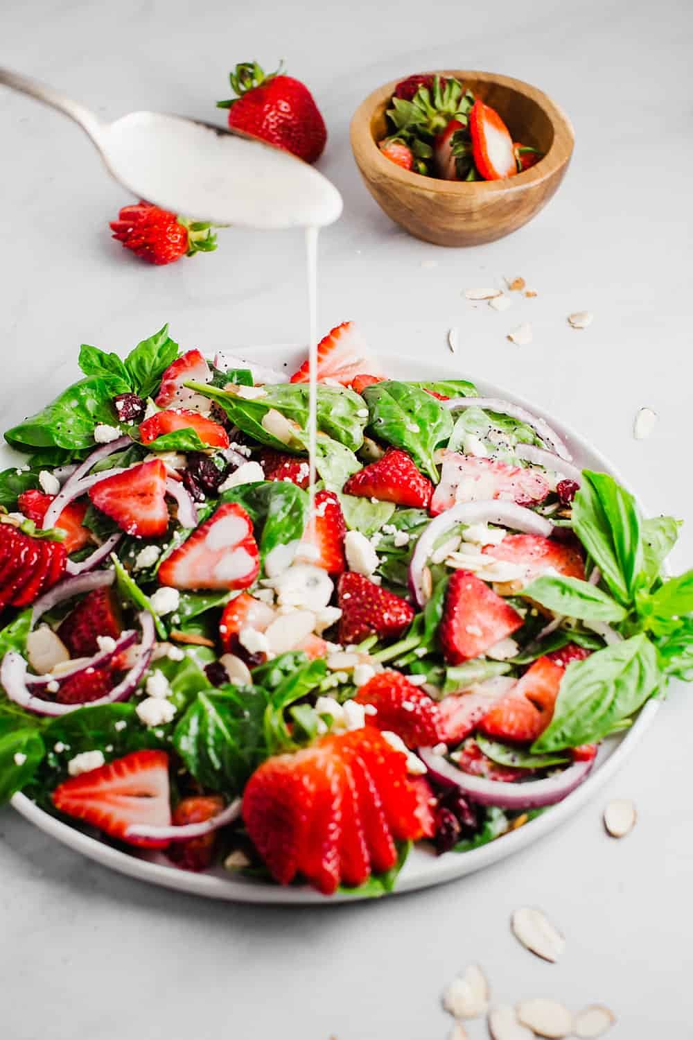 Vegetarian Strawberry Spinach Salad