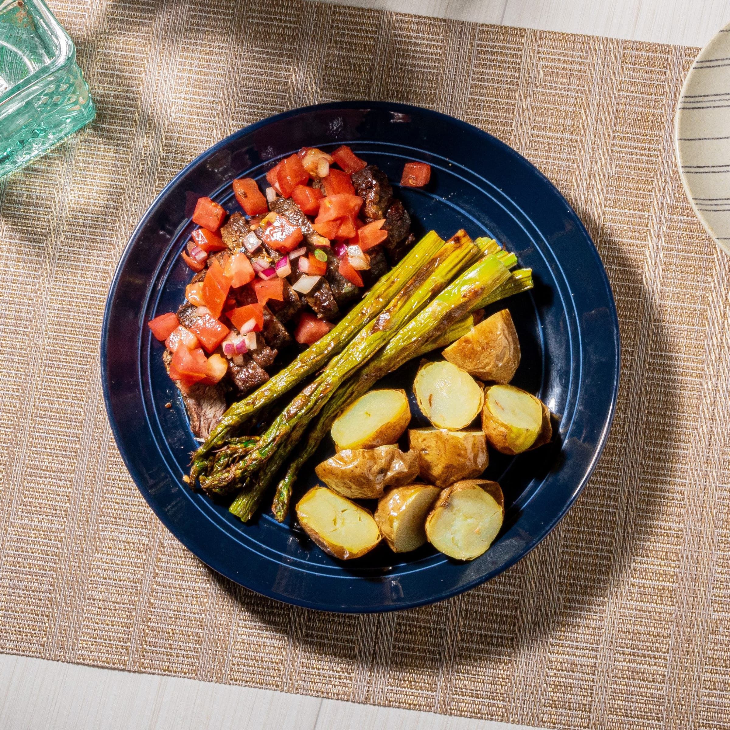 Grilled Steak with Fresh Bruschetta