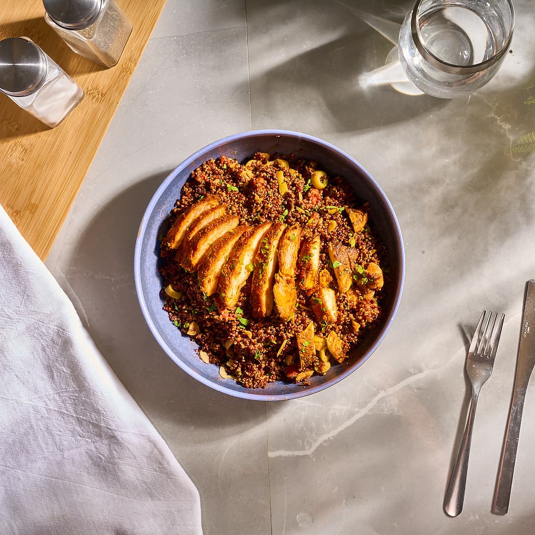 Moroccan Quinoa with Chicken Thighs