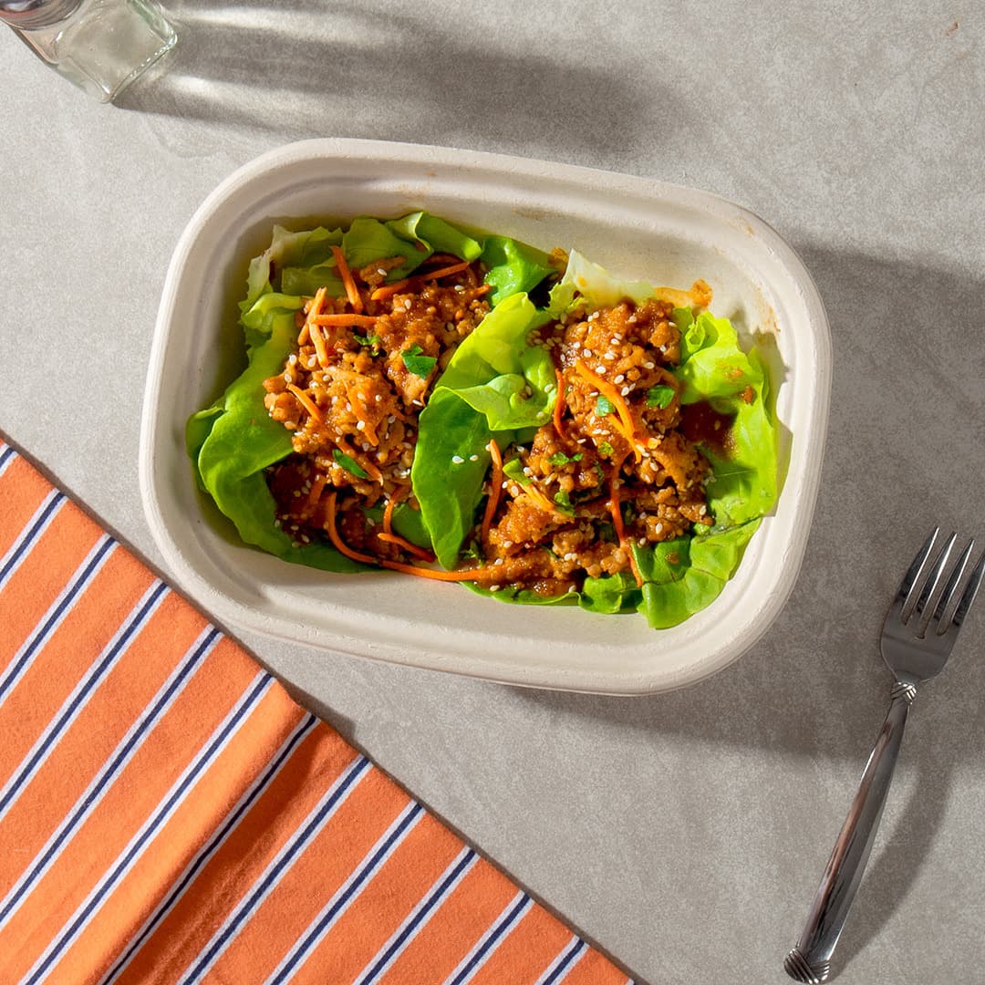 Thai Peanut Chicken Lettuce Cups