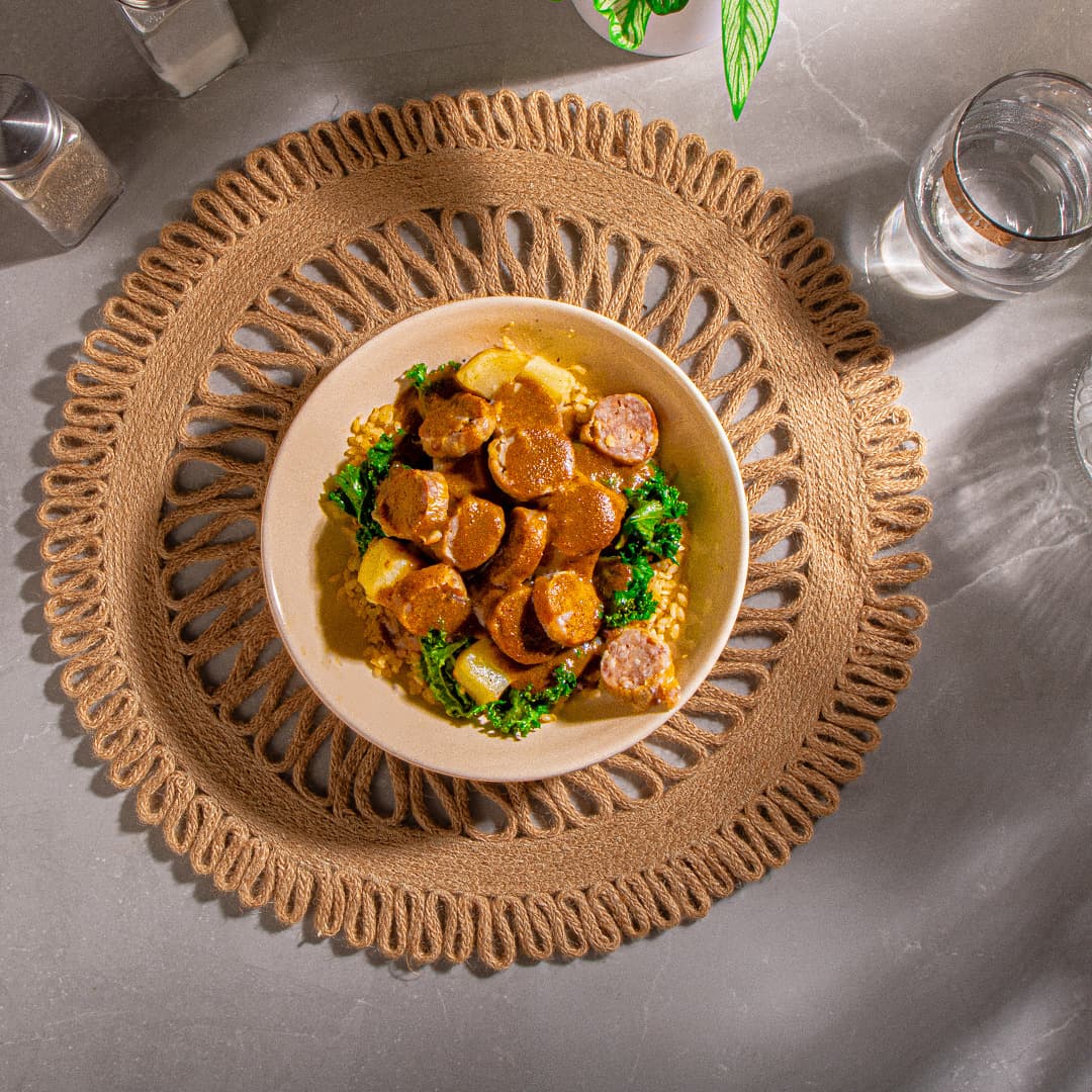 Sausage, Potato, and Kale Skillet Bowl