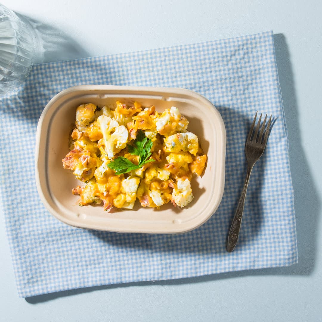 Cheesy Bacon Cauliflower Bake