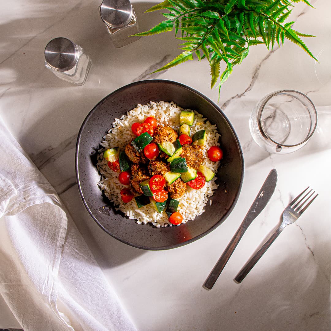 Meatballs with a Caper Green Sauce