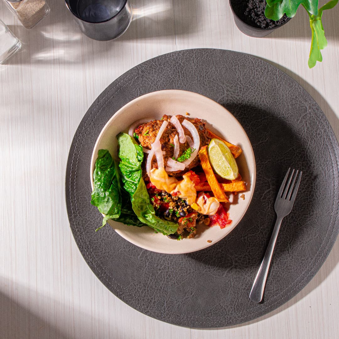 Smokey Chipotle Turkey Burger Bowl