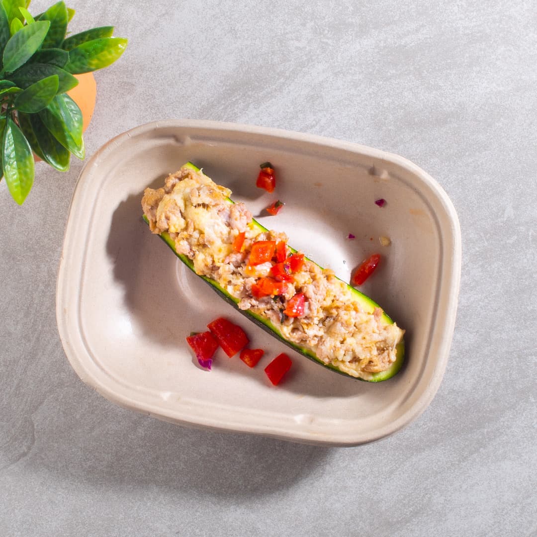 Italian Sausage Stuffed Zucchini