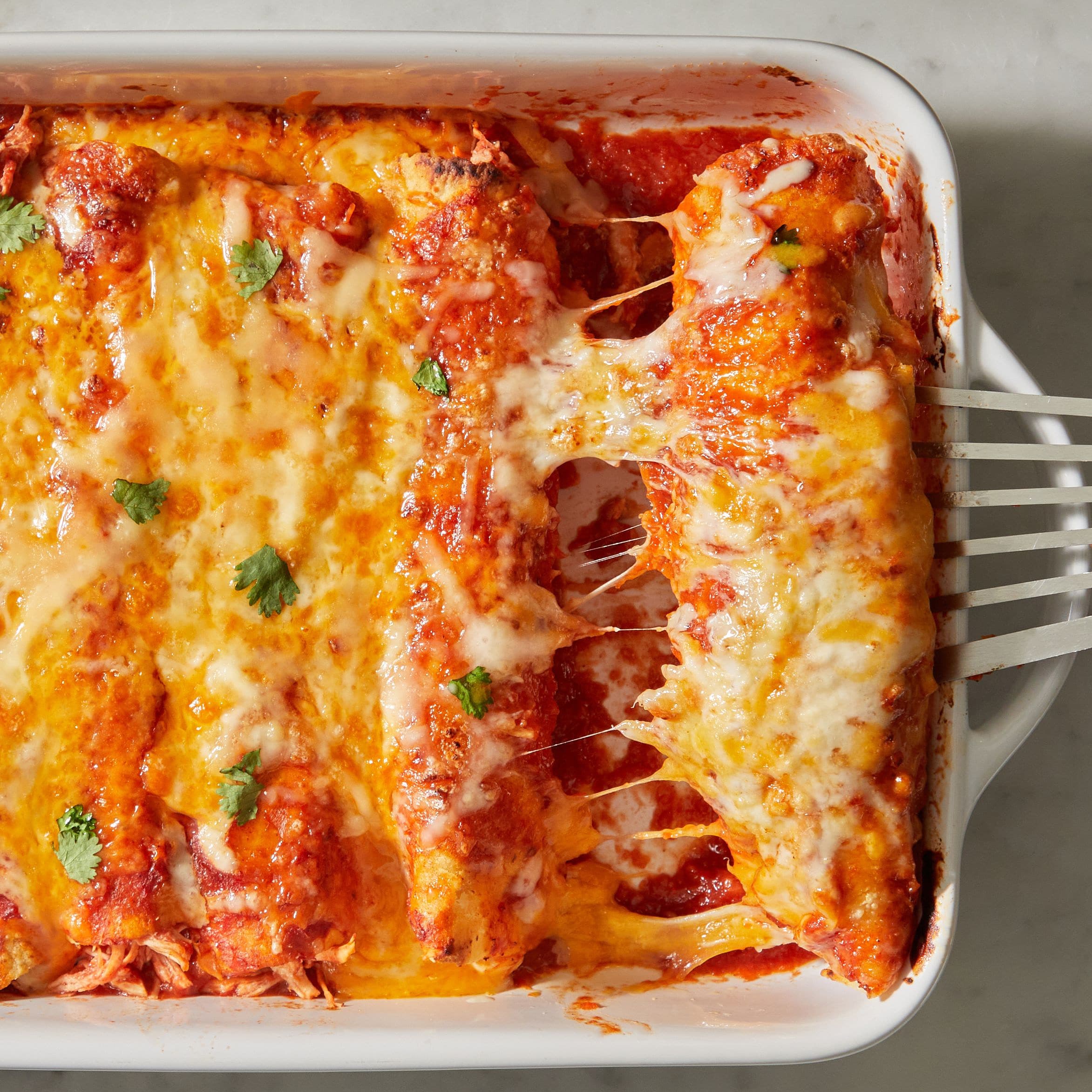Shredded Beef Enchilaas