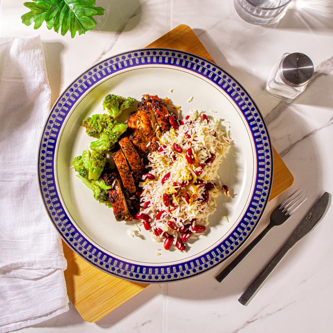 Jerk Chicken with Red Beans and Rice