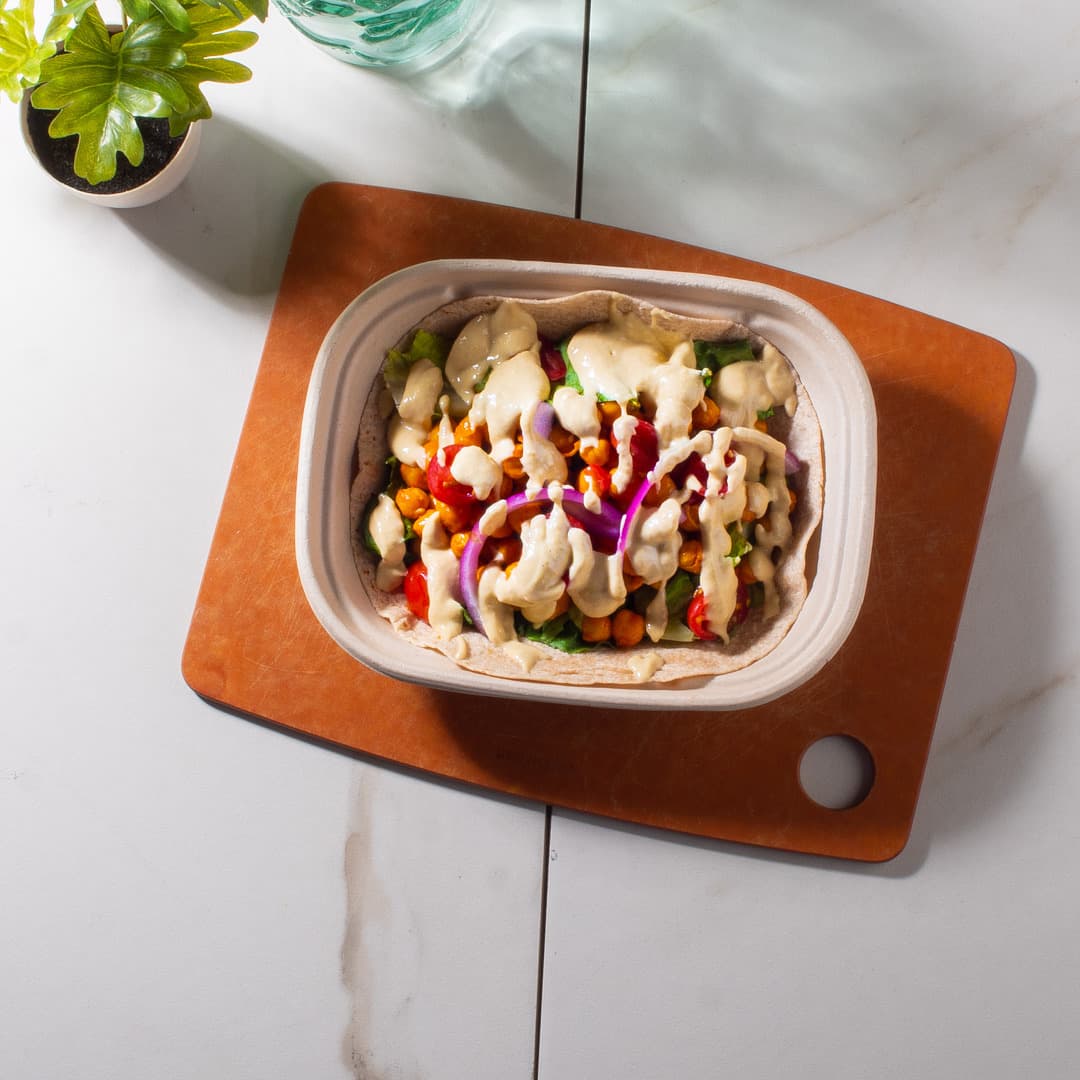 Deconstructed Buffalo Chickpea Wraps