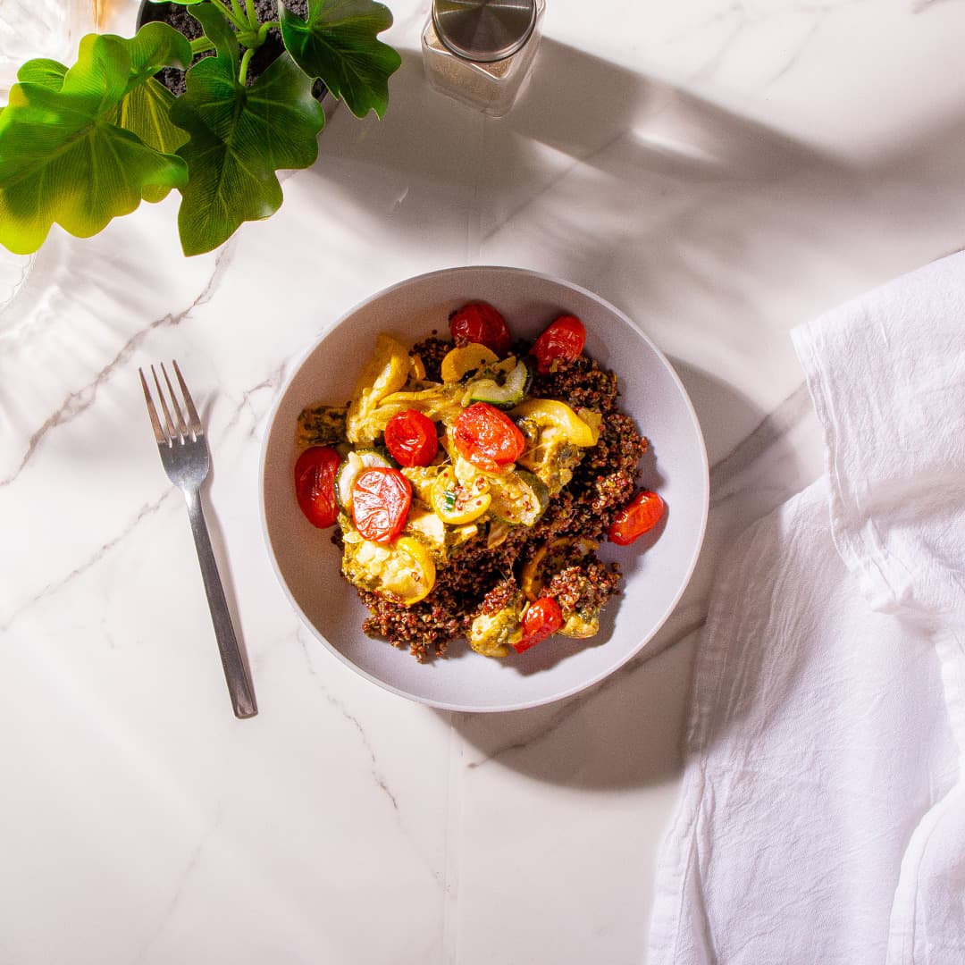 Chicken Pesto Quinoa Bowl