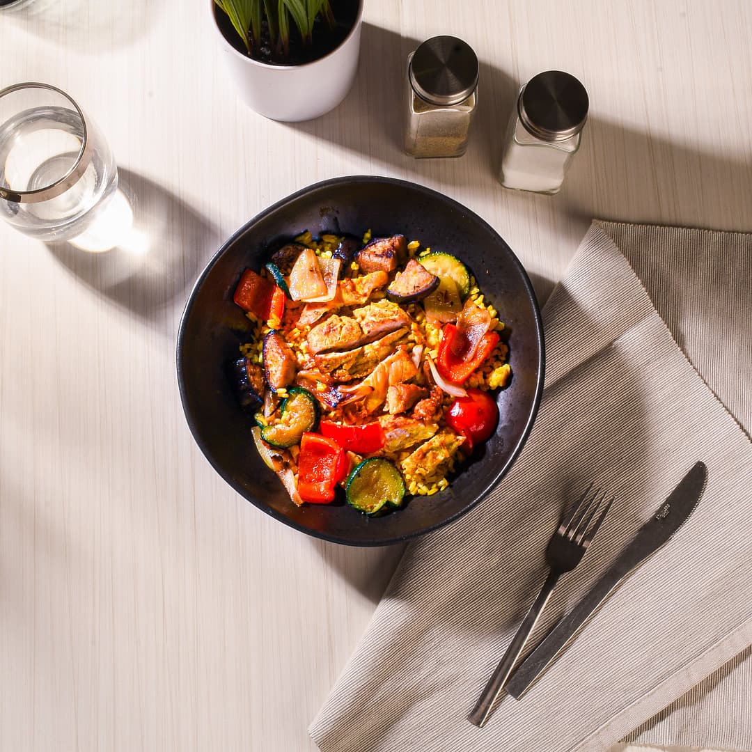 Moroccan Chicken and Rice Bowl