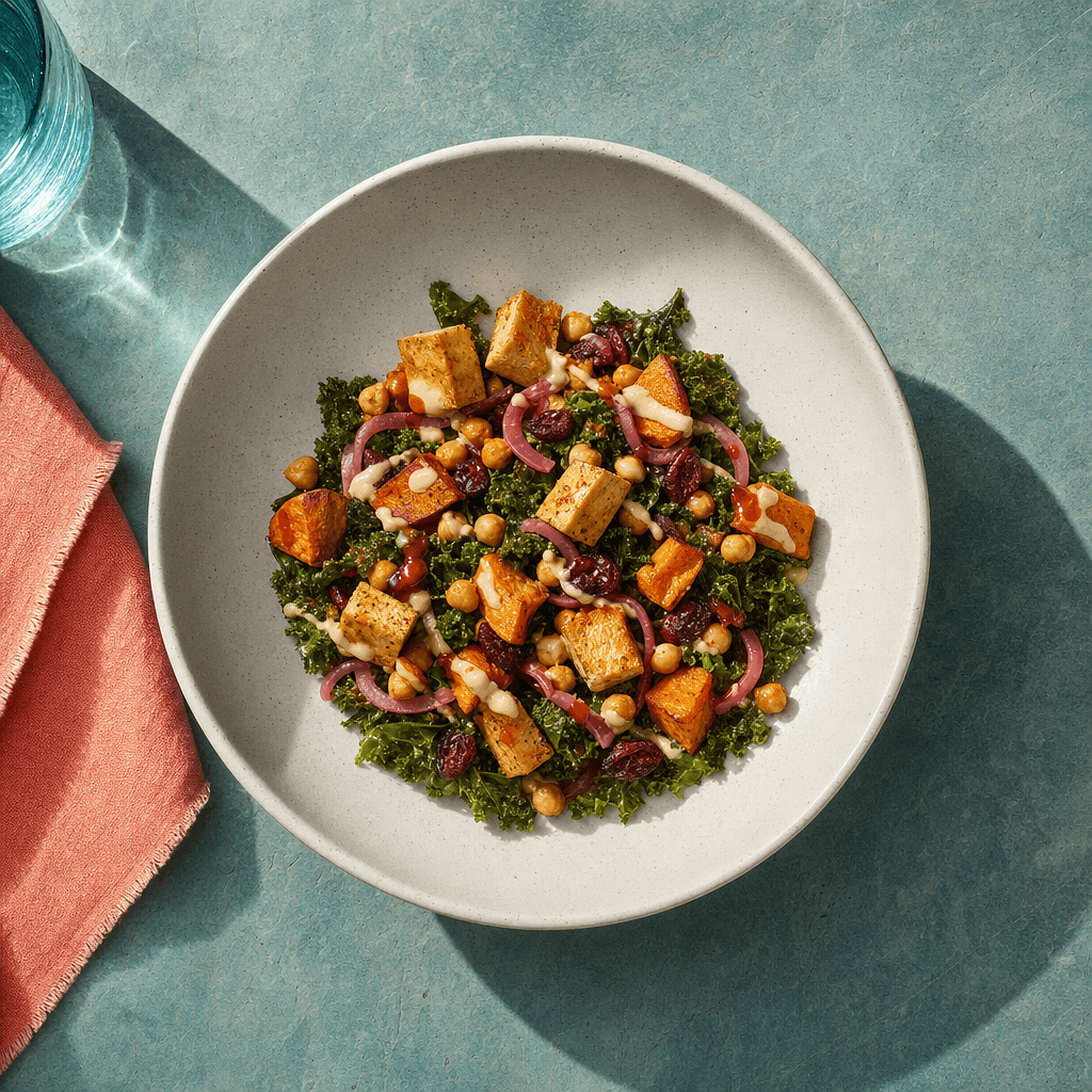 Vegetarian Citrus Tahini Kale Bowl